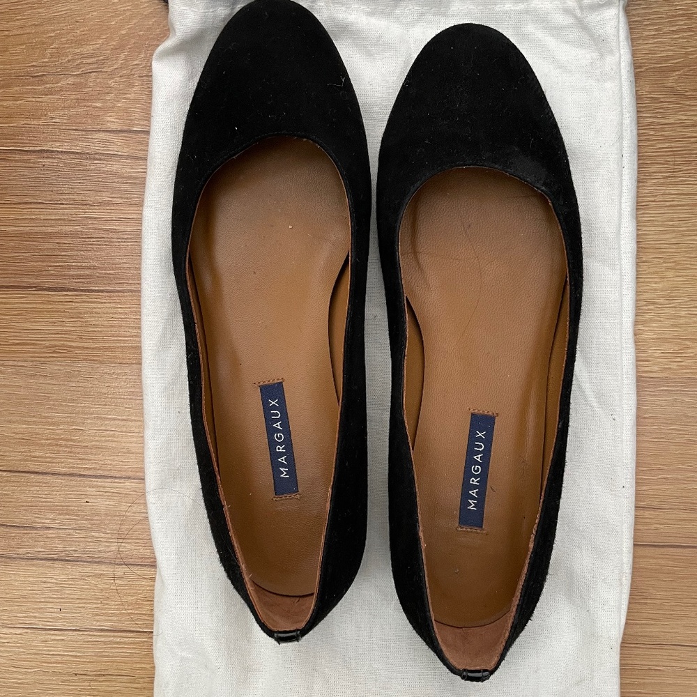 Margaux The Classic Black Suede Flats